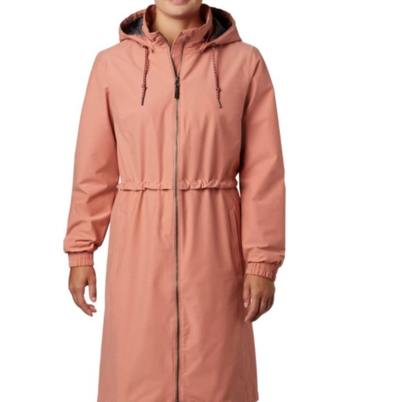 Columbia Womens Long Jacket Cedar Blush Authentic Waterproof Classic Fit - Picture 5 of 8